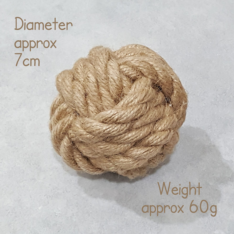 Thumbnail: Large Natural Jute Balls Play Toy - Handmade by Nature's Goodies