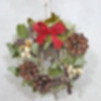 Pretty Christmas Wreath with Roses Hay Treat Pet Chew Toy - Handmade by Nature's Goodies