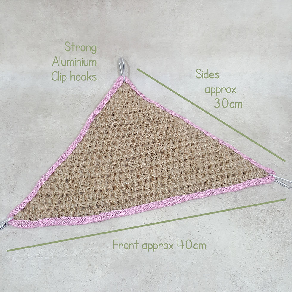 Thumbnail: Natural Jute Crochet Corner Hanging Hammock