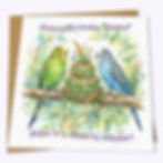 Personalised Luxury Birthday Card for Budgie Lovers - Budgies Love Millet!