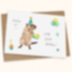 Thumbnail: Luxury Birthday Card for Gerbil Lovers