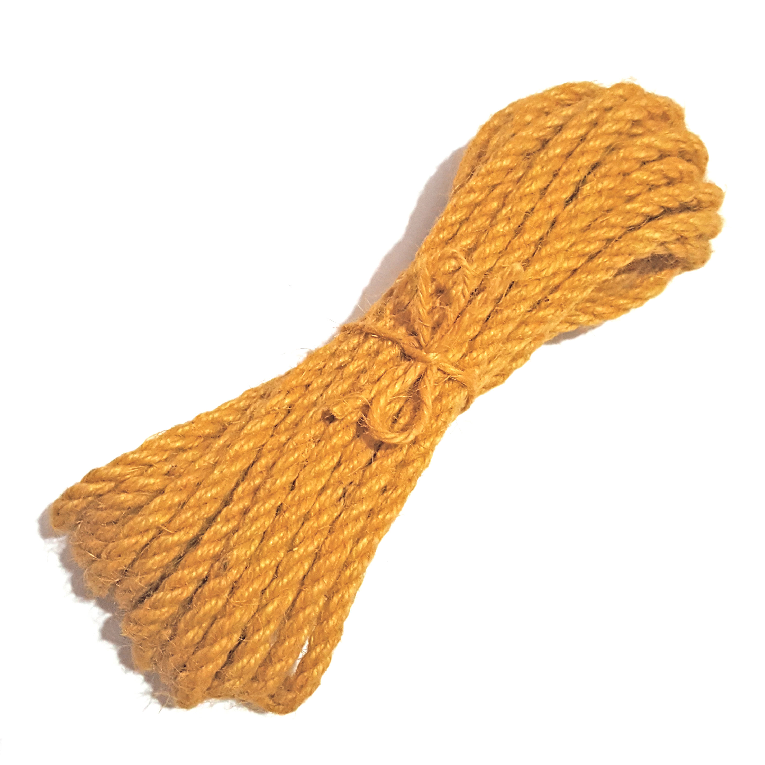 Rich Amber Colour 7mm Thick Coloured Jute Rope Cord Twine Hemp