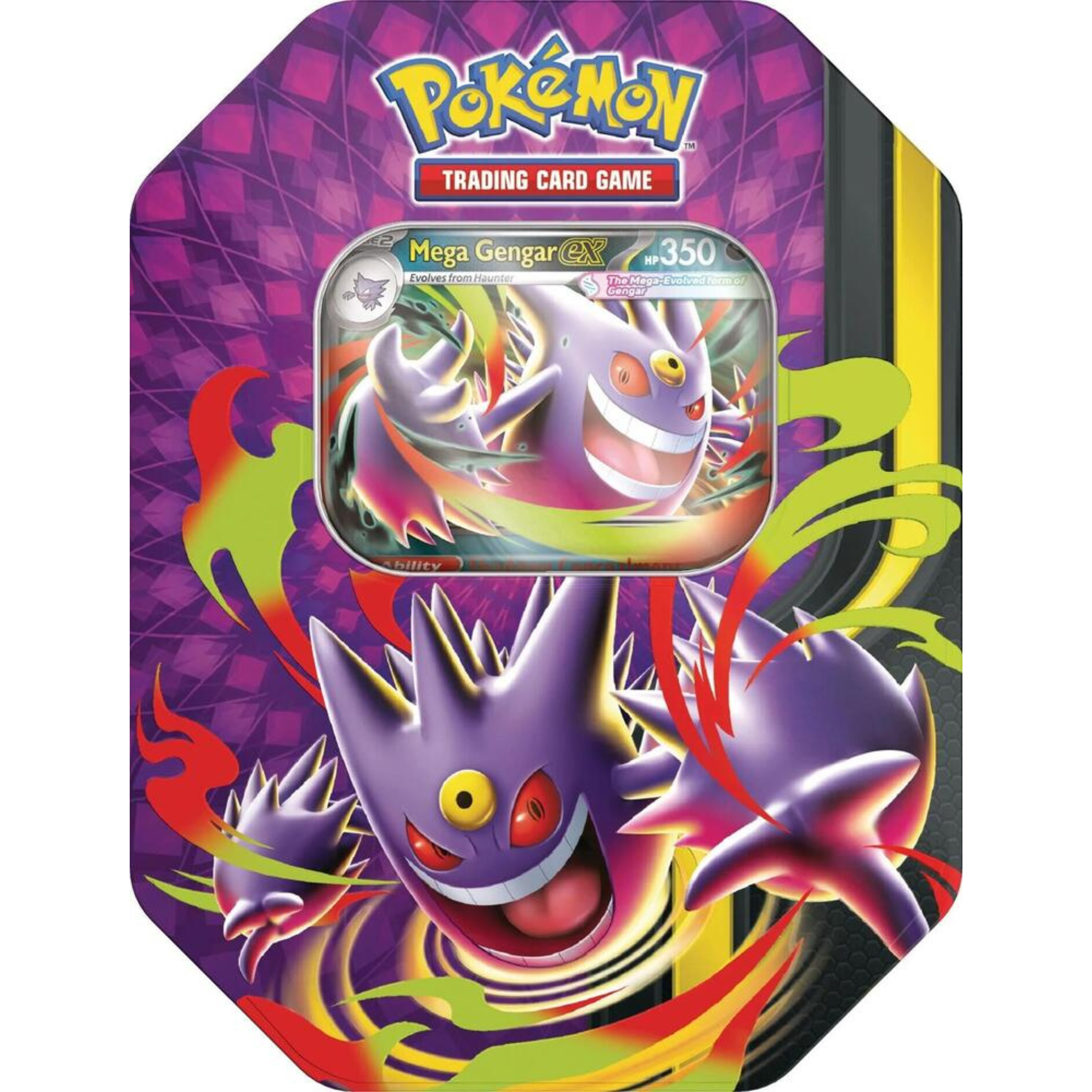 pokemon mega moonlit tin featuring mega gengar