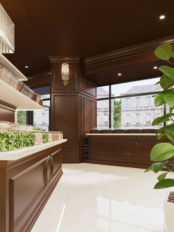 Nuts store interior design with classic walnut furnitures, Botan Nussrösterei - Gokhan Dogan