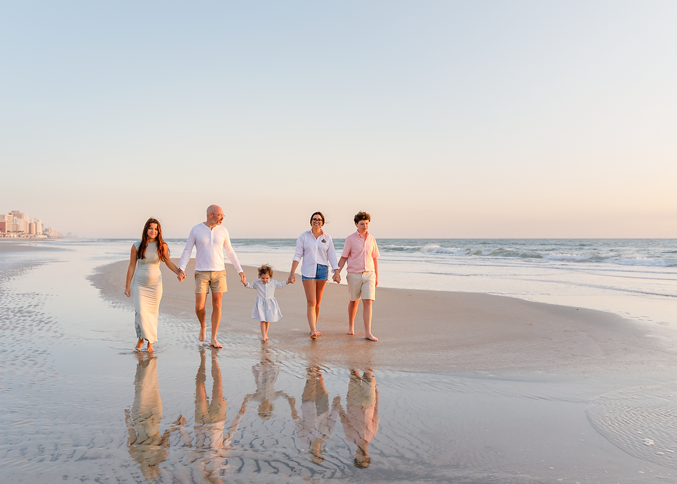 Sunrise Family Beach Pictures with Daytona beach Photography