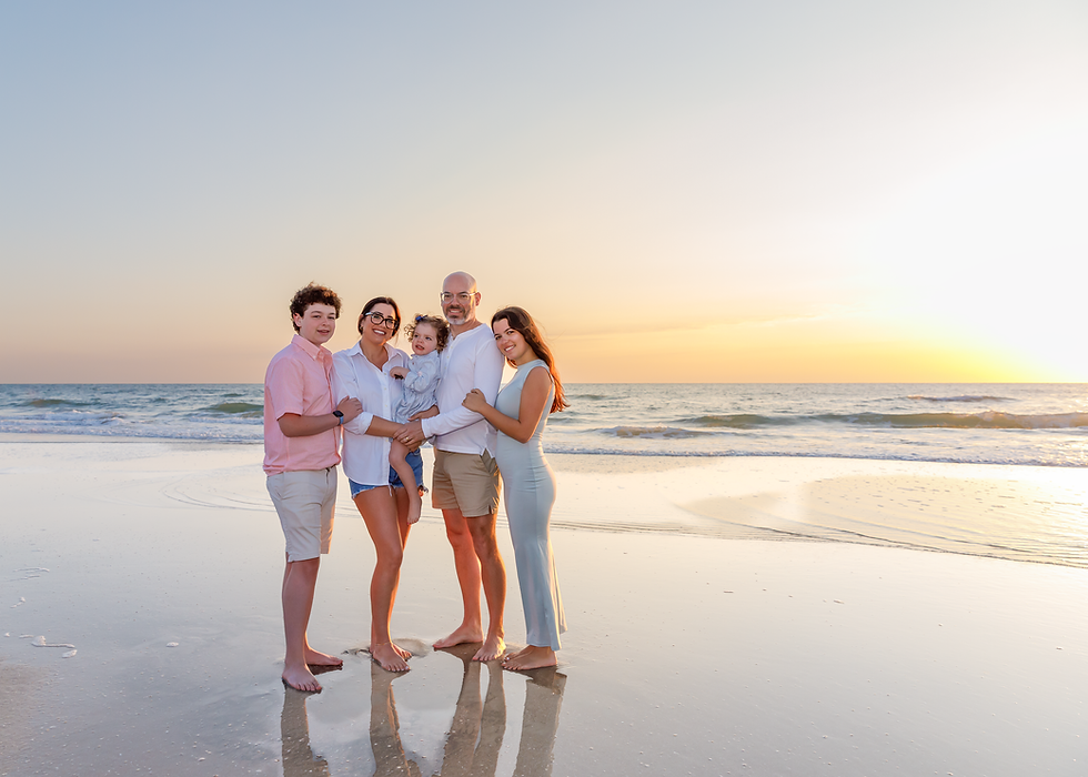 Sunrise Family Beach Pictures with Daytona beach Photography