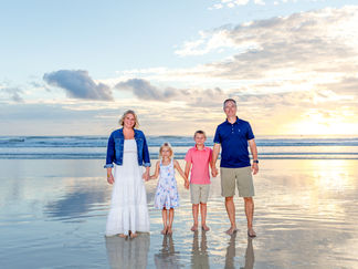 Beautiful Sunrise Family Beach Session in New Smyrna Beach