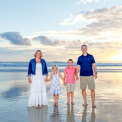 Beautiful Sunrise Family Beach Session in New Smyrna Beach