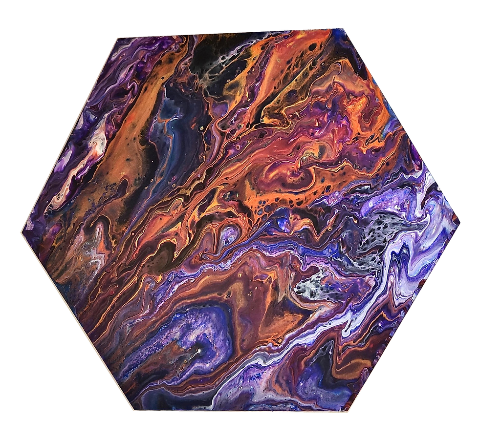 Thumbnail: #731 Hexagon Acrylic Pour