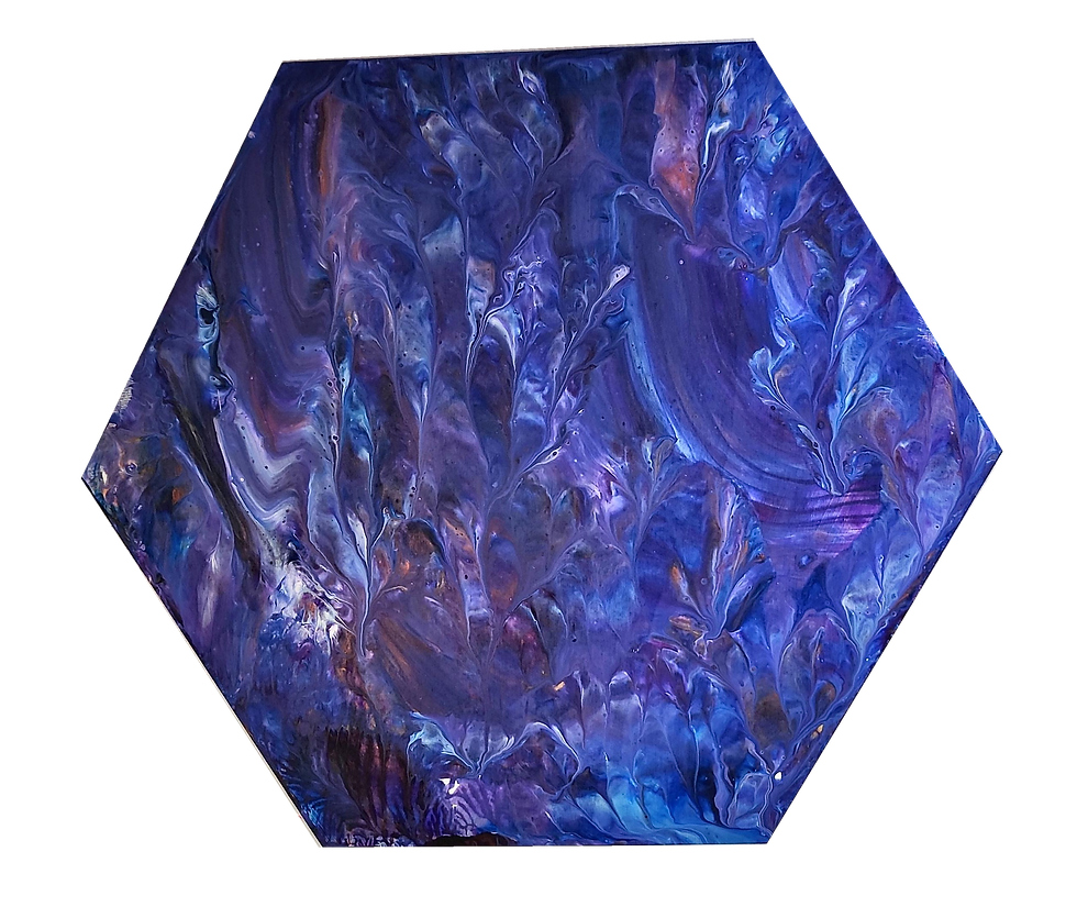 Thumbnail: #732 Hexagon Acrylic Pour