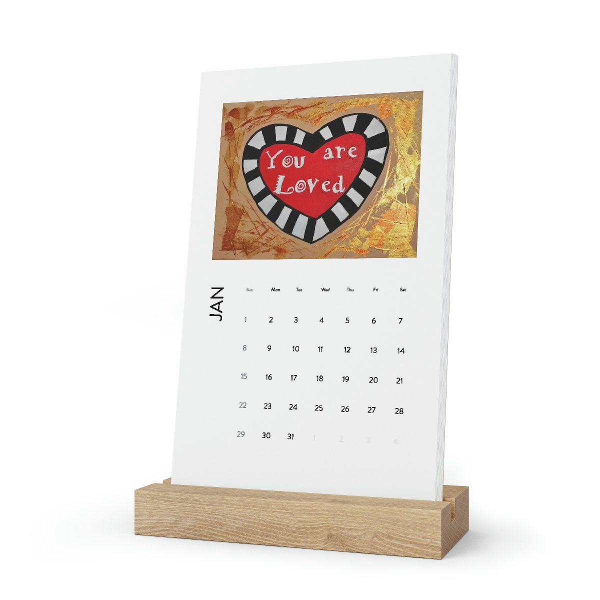 Vertical Desk Calendar