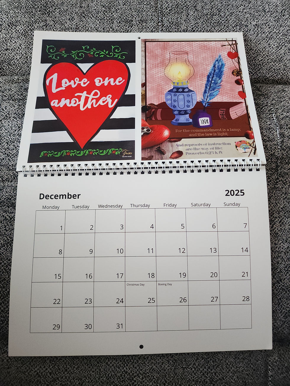 Thumbnail: 2025 A4 Wall Calendar with Middle Binding