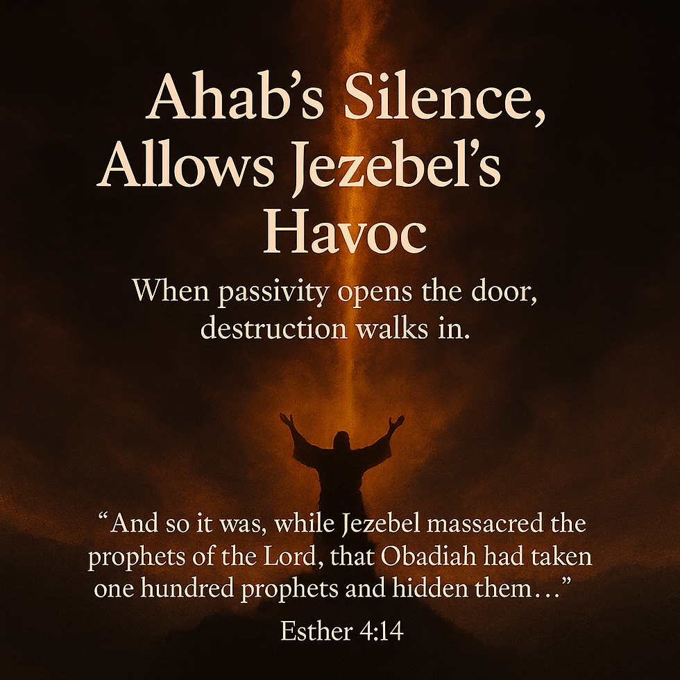 Ahab’s Silence Enables Jezebel’s Chaos