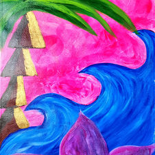 Easy Flower & Palm Tree