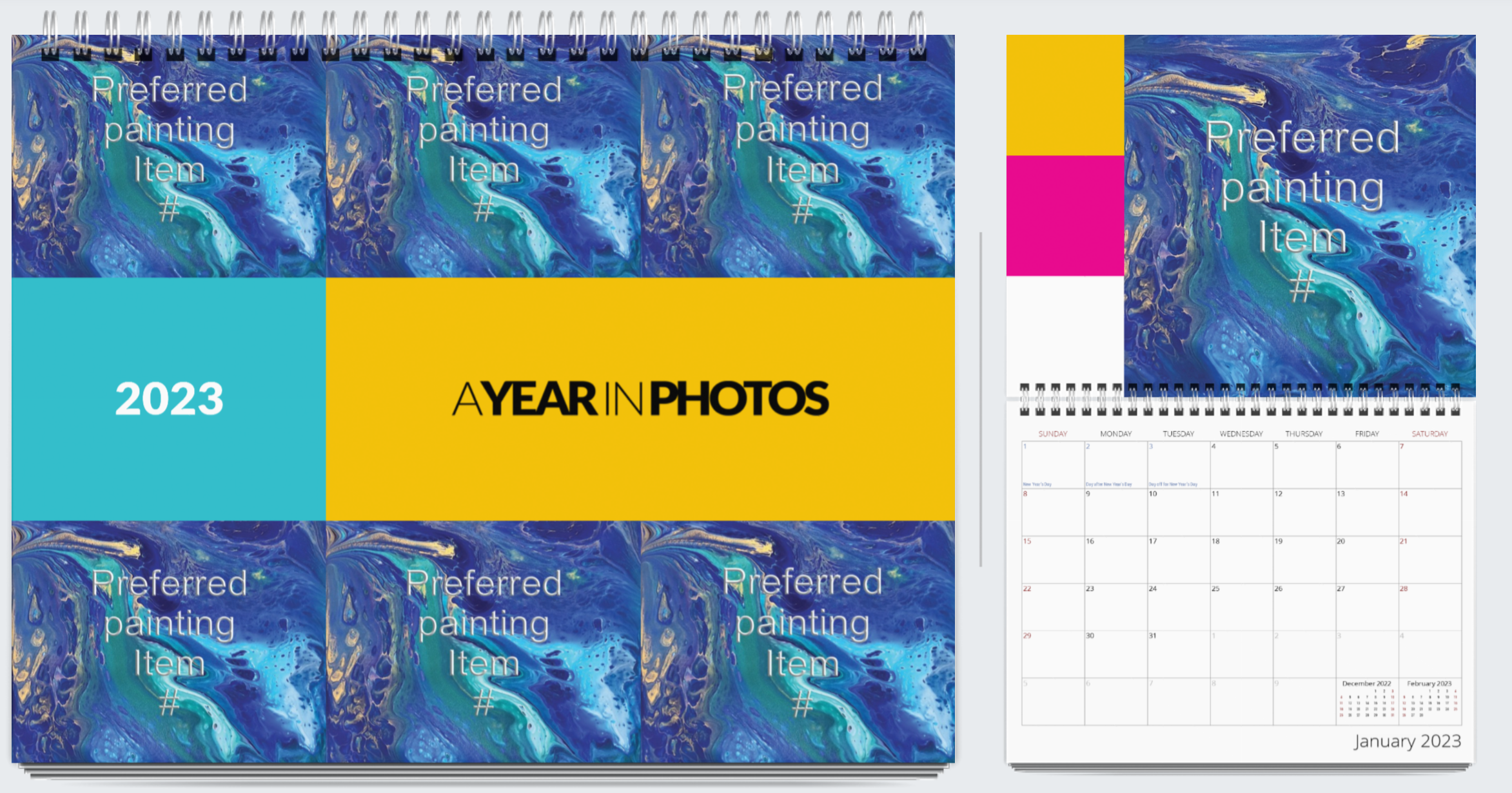 Flip Style v2 Photo Wall Calendar