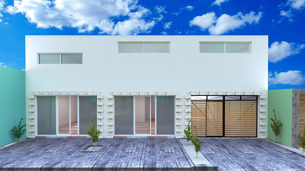 Fachada principal en Villa de Tezontepec
