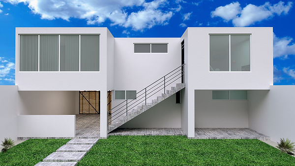 Fachada posterior construcción Villa de Tezontepec