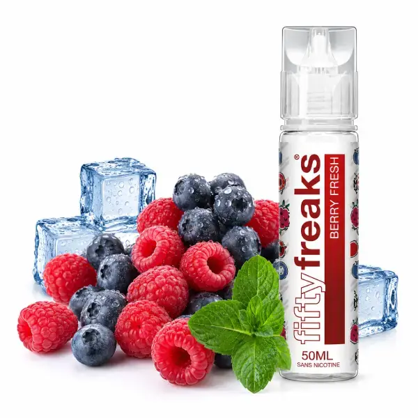 E-liquide Fifty Freaks Berry Fresh 50ml saveurs fruits rouges et fraîcheur intense pour cigarette électronique