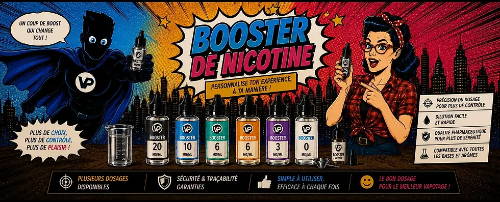 Boosters nicotine e-liquide 20mg DIY cigarette électronique Vapopote