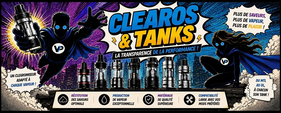 Clearomiseurs et tanks cigarette électronique vape Vapopote