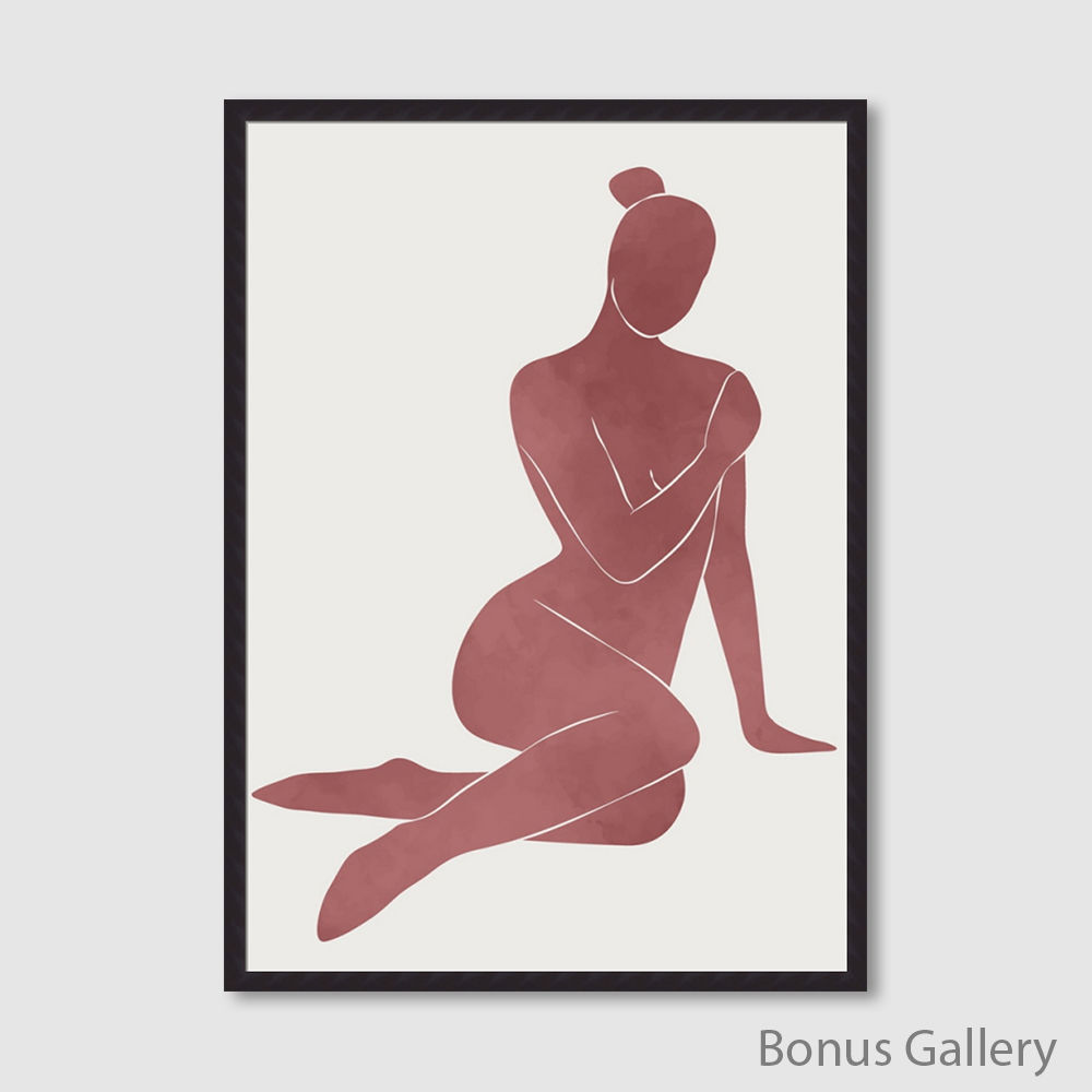 Naked Woman Abstract Painting (E)