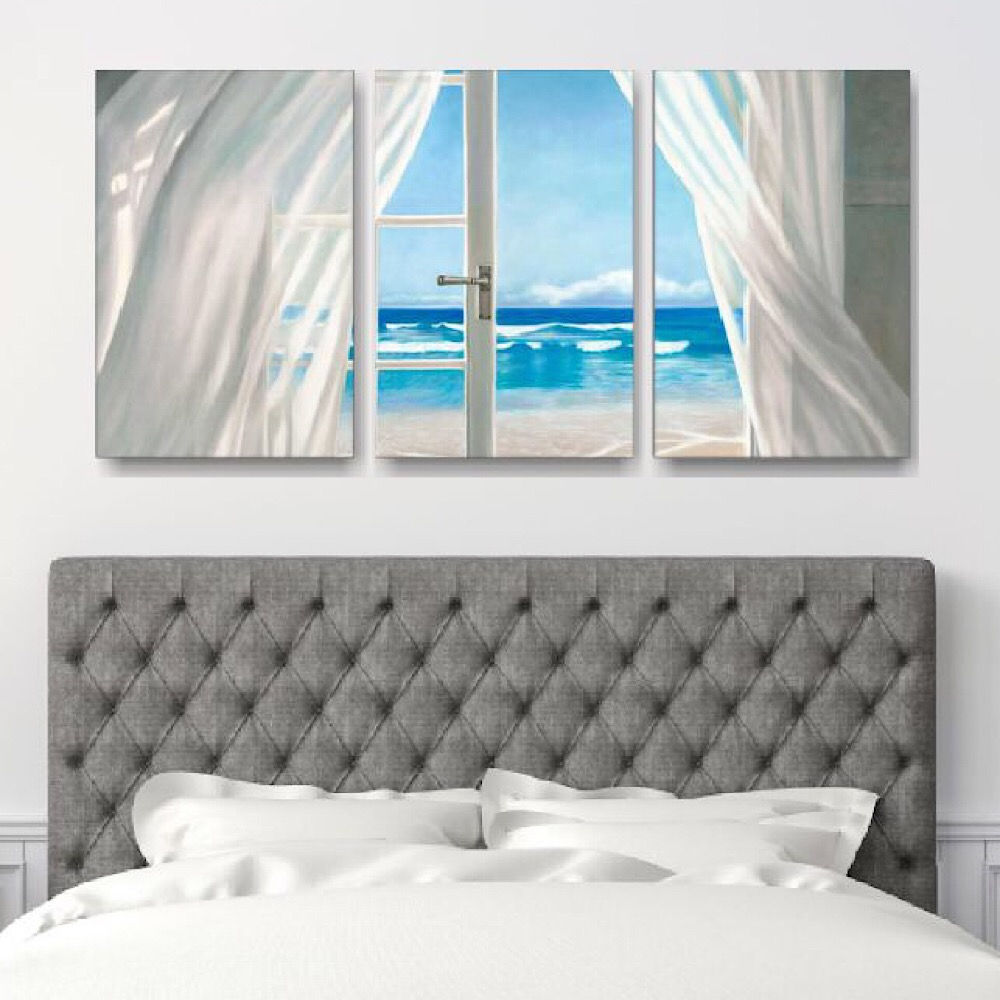 Beachside through window