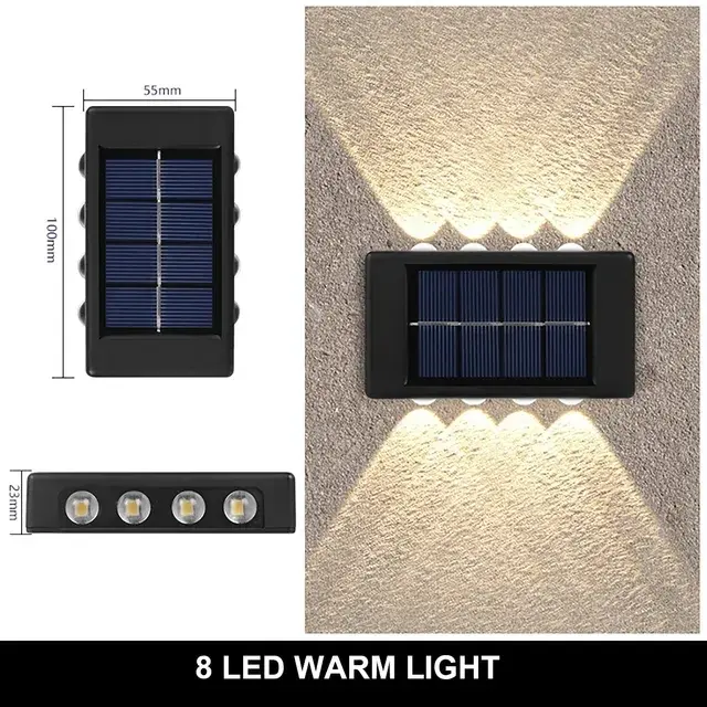 Thumbnail: Solar Wall Lamp Outdoor Warm Light Waterproof Up and Down Luminous Lighting