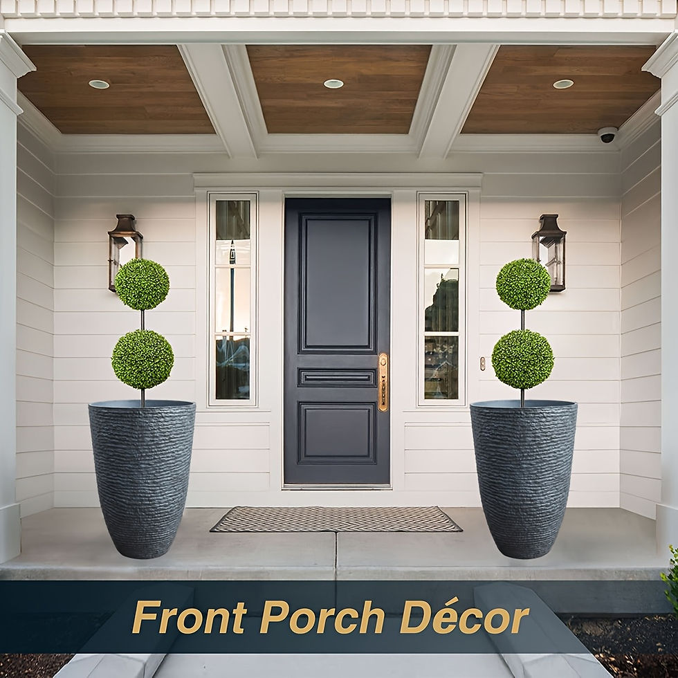 Thumbnail: 21-inch Minimalist Tall Planter with Rock-like Stone Texture