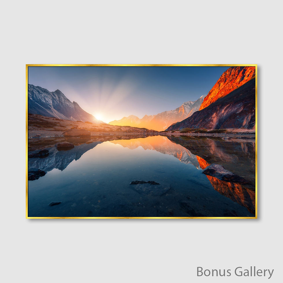 Thumbnail: Beautiful landscape with high mountains with illuminated peaks (D)