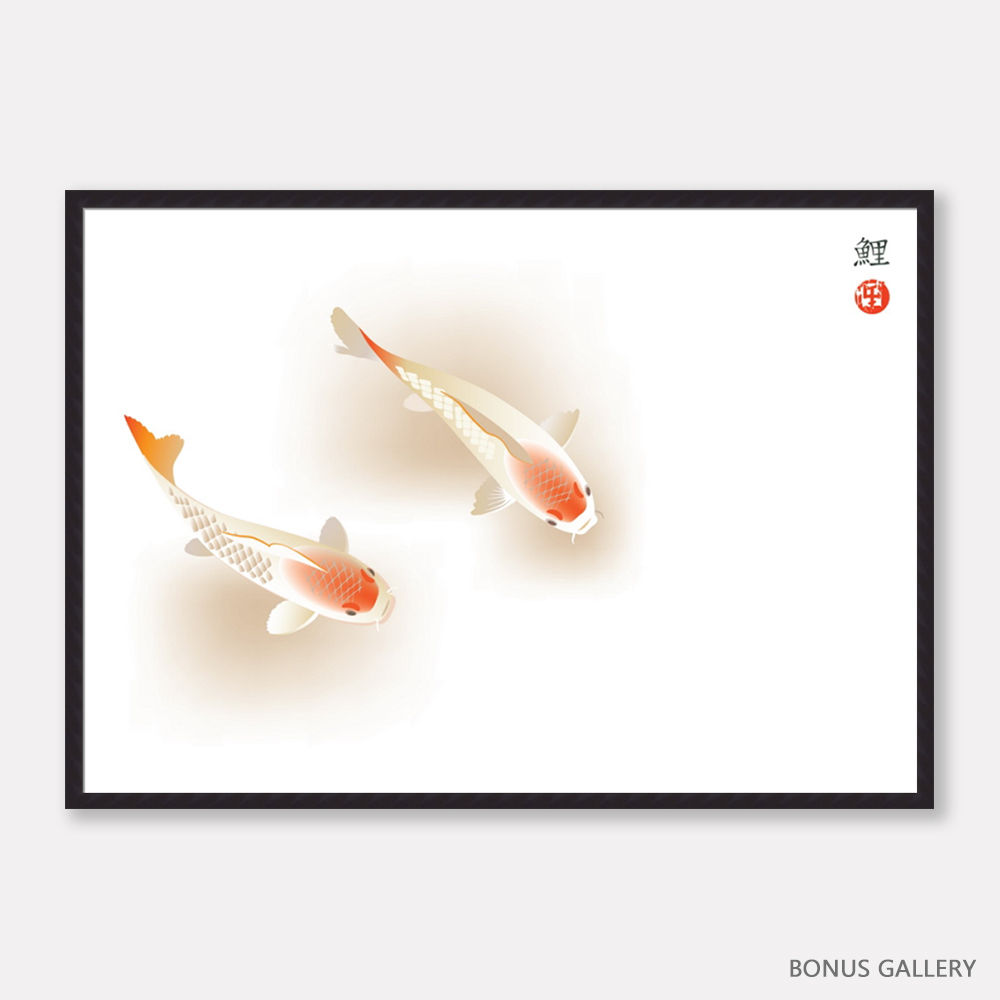 Chinese painting of koi fishes (D)