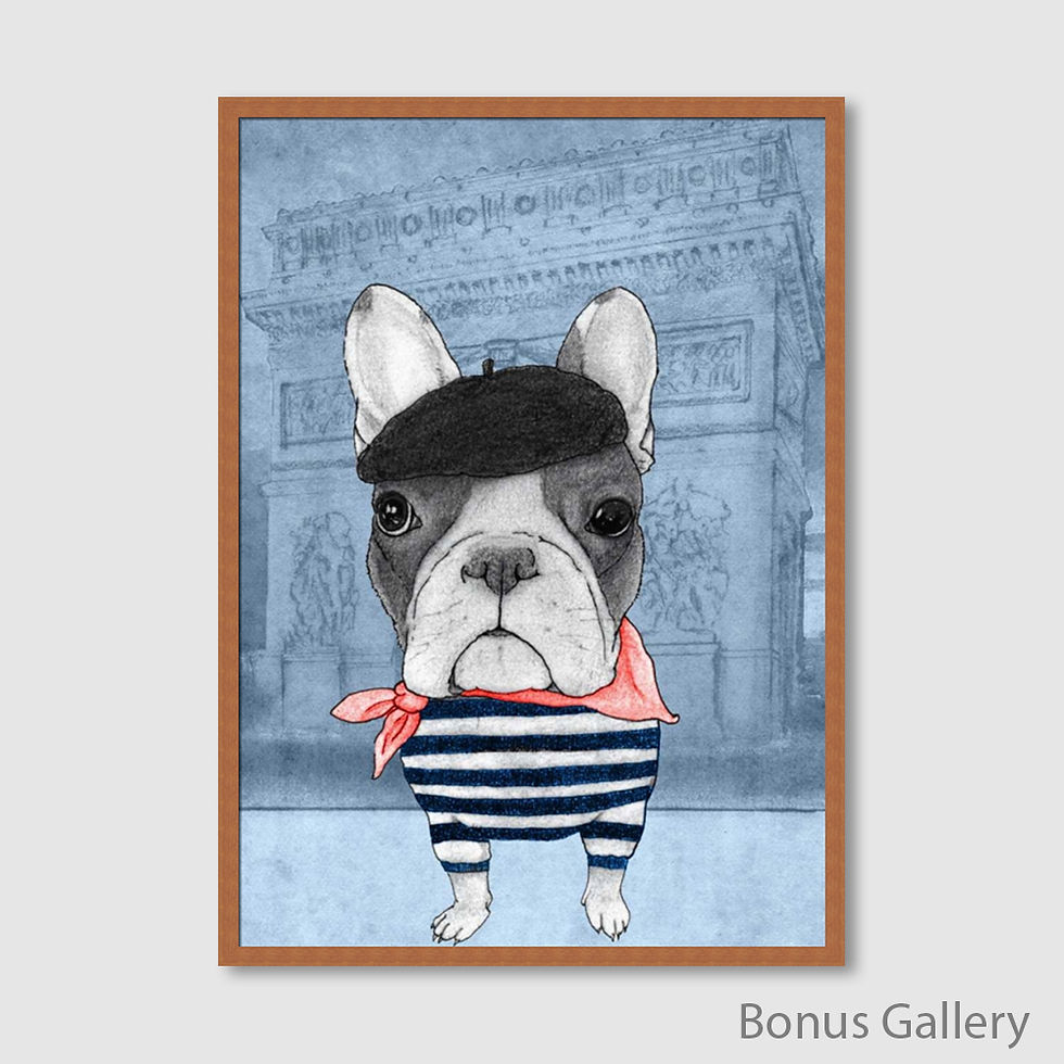 Thumbnail: French Bulldog with Arc de Triomphe (D)