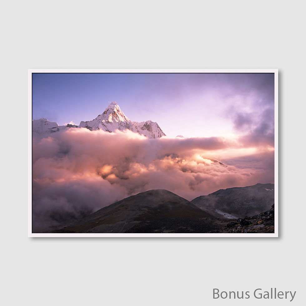 Thumbnail: Silver Mountain Top over Golden Cloud (D)