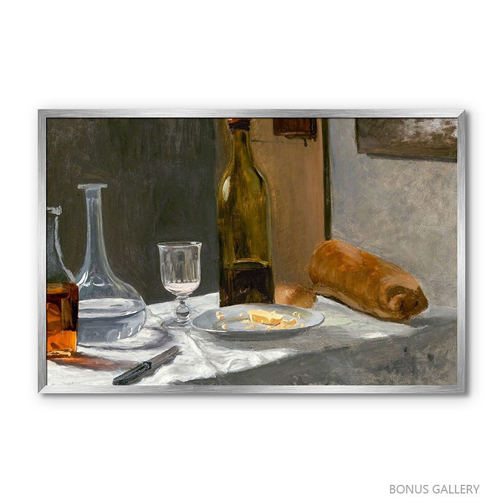 ภาพขนาดย่อ: Still Life with Bottle, Carafe, Bread, and Wine (D)