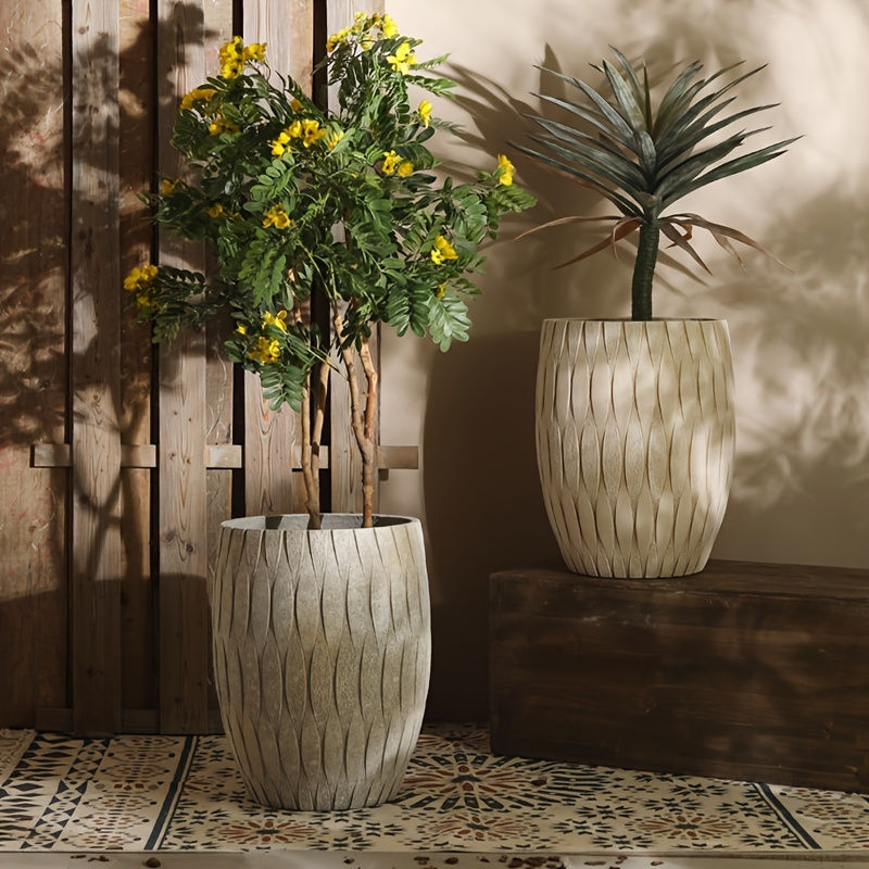 ภาพขนาดย่อ: GARPLAOLAO Extra Large 16” Tall x 14” Wide Magnesium Oxide Planter