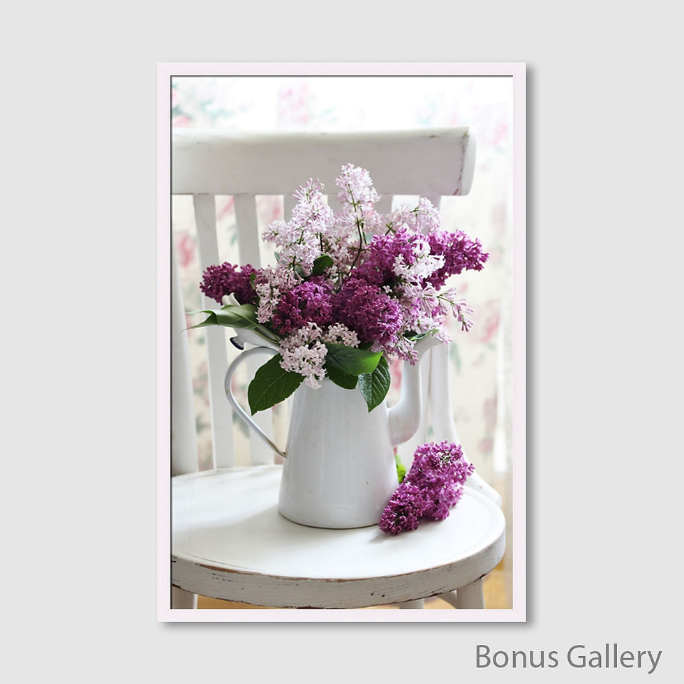 Thumbnail: Violet Bouquet in White Vase (D)