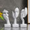 Thumbnail: 3pcs Thinker Statue, Mask Sculpture, Silence Is Golden Abstract Art Figurine, Mo
