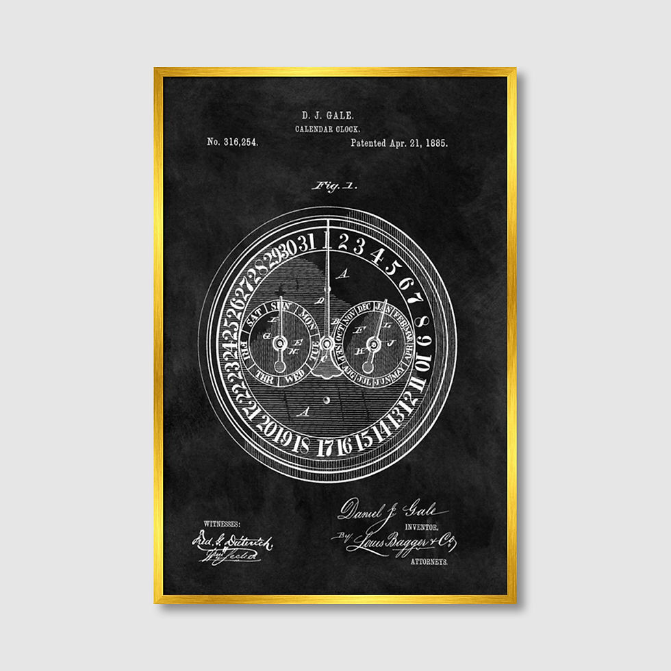 ภาพขนาดย่อ: Calendar Clock - 1885-Black (D)