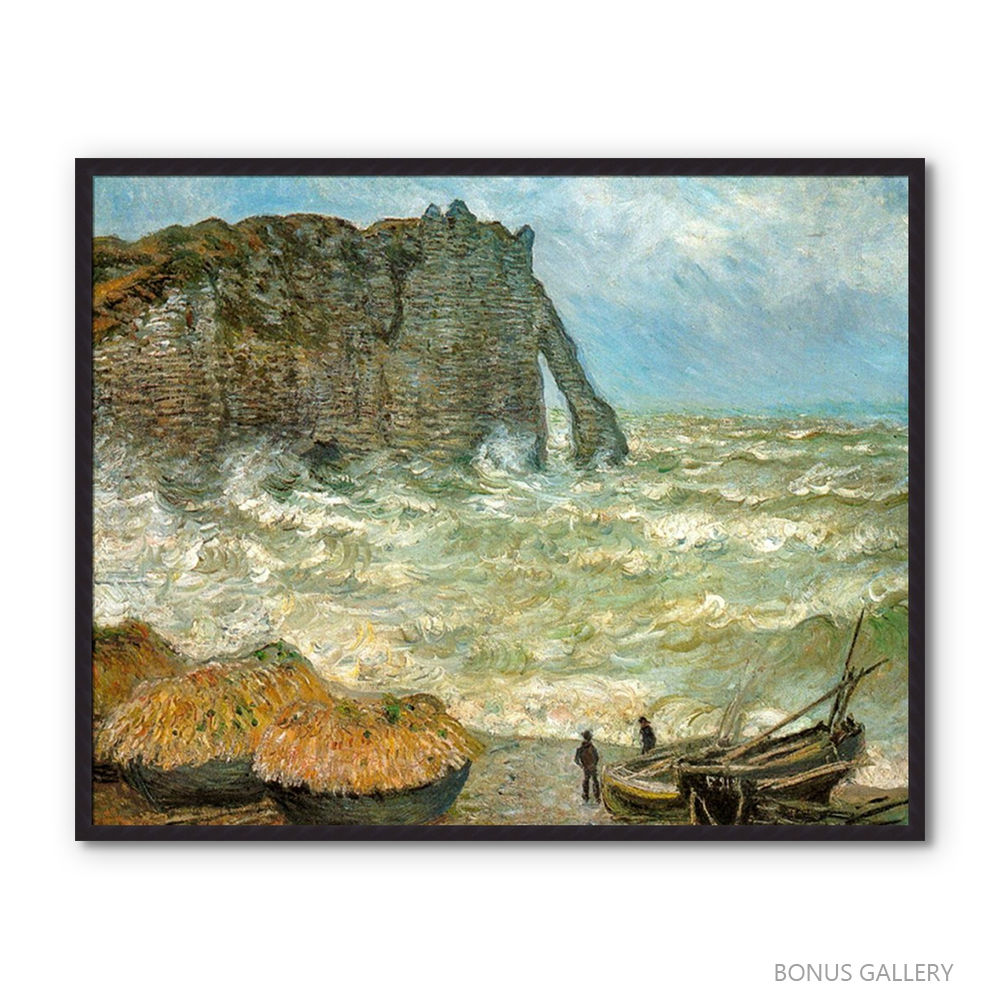 Etretat-rough sea 1883 (F)