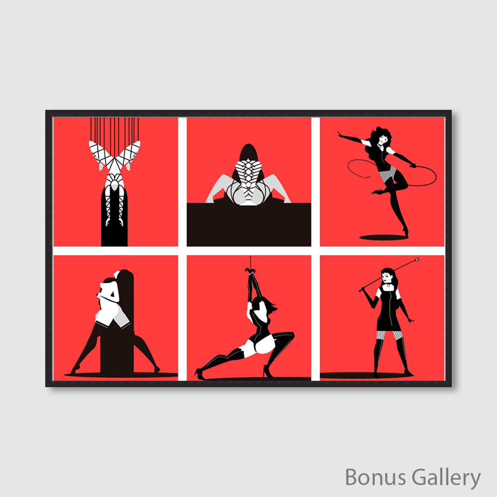 minimalist bdsm shibari bondage fetish females (D)