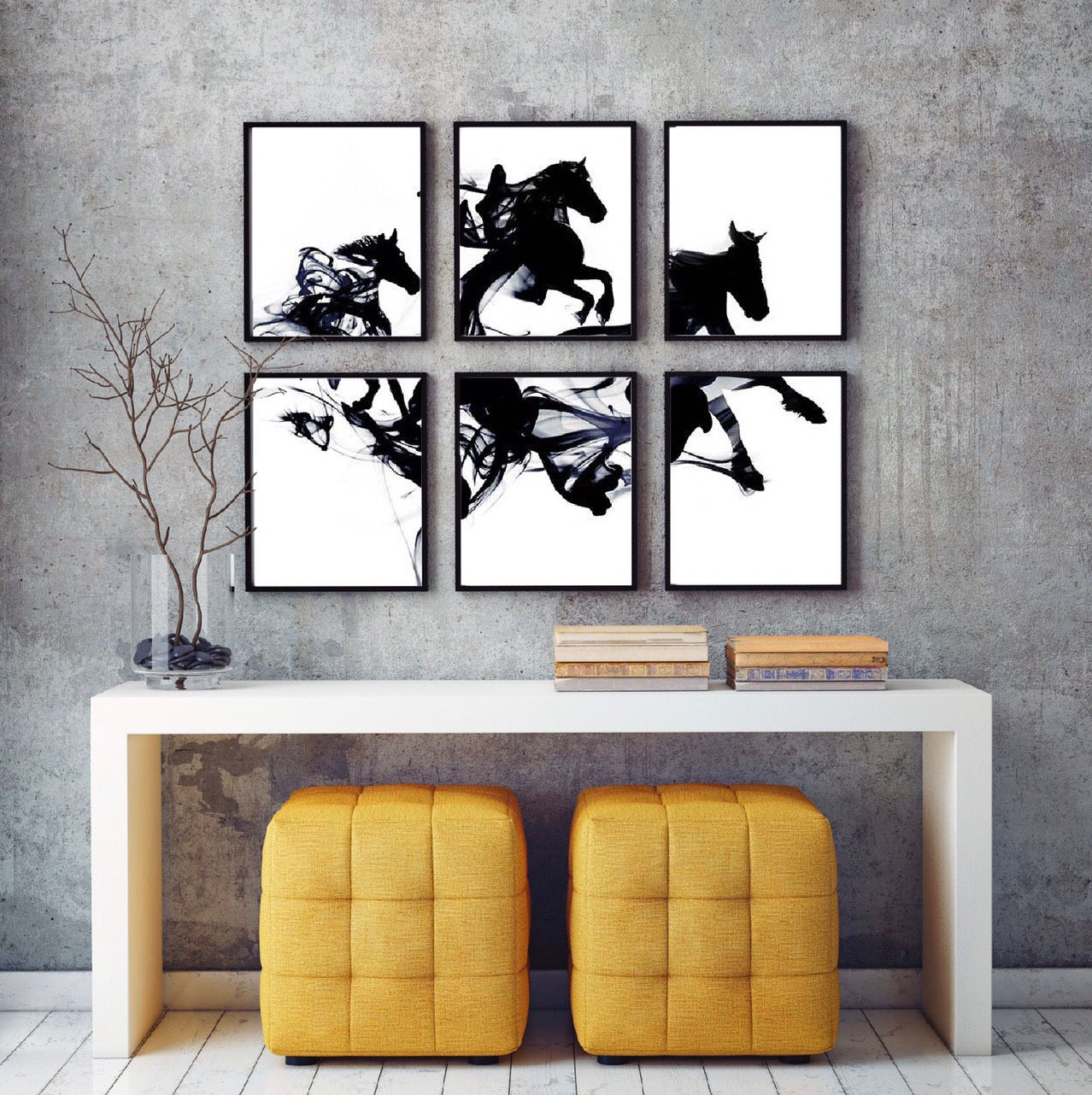 Running Horses Set 6 pcs.