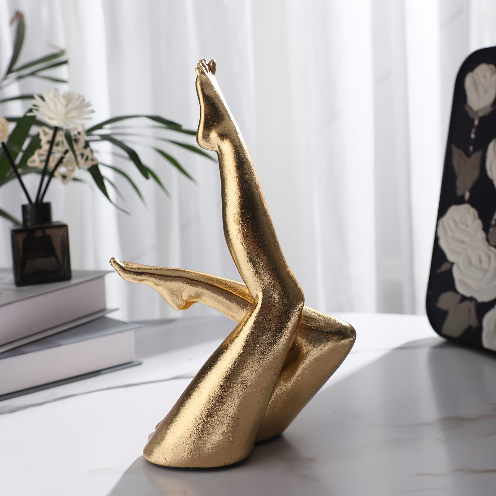 Handcrafted Modern Art Female Leg Sculpture