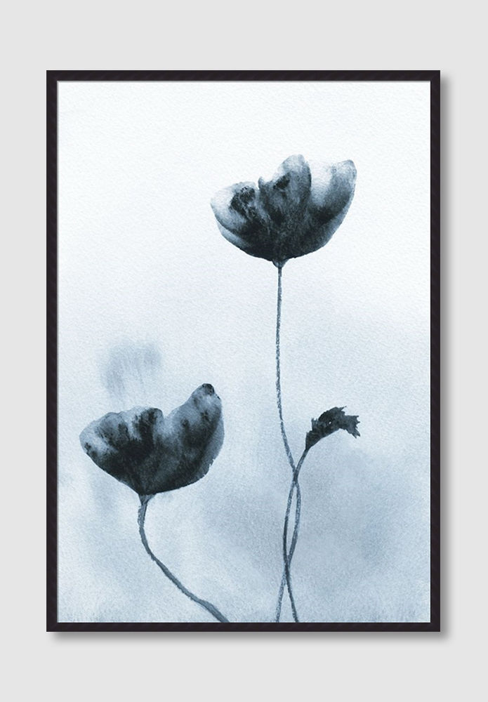 Deep Indigo Poppies  (D)