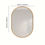 Thumbnail: 1pc 60x40cm Wall-Mounted Oval Bathroom Vanity Mirror with Brushed Aluminum Frame