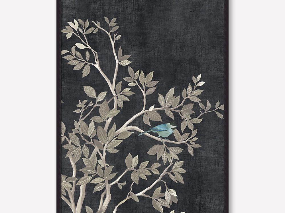 Blue Parakeet Tree I  (E)