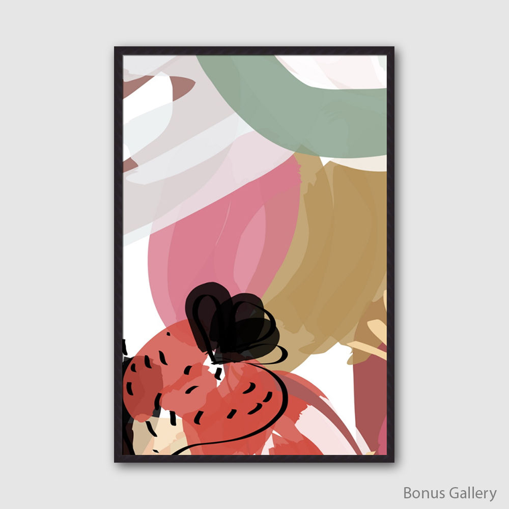 Bright Pink Party Illustration Painting (D)