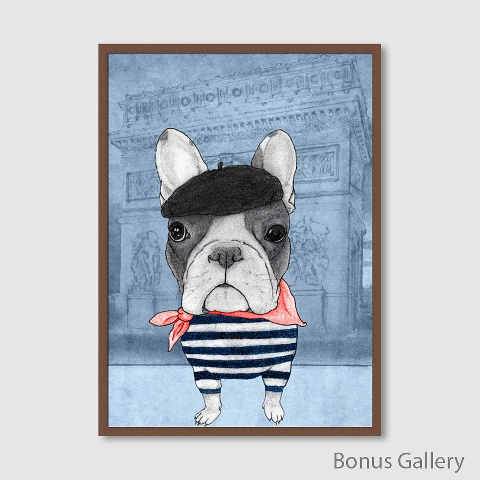 Thumbnail: French Bulldog with Arc de Triomphe (D)