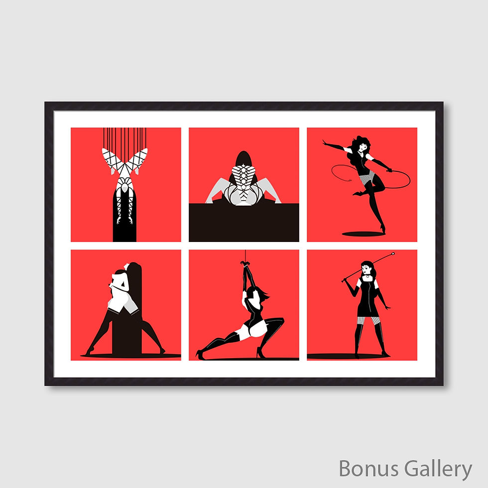 Thumbnail: minimalist bdsm shibari bondage fetish females (D)