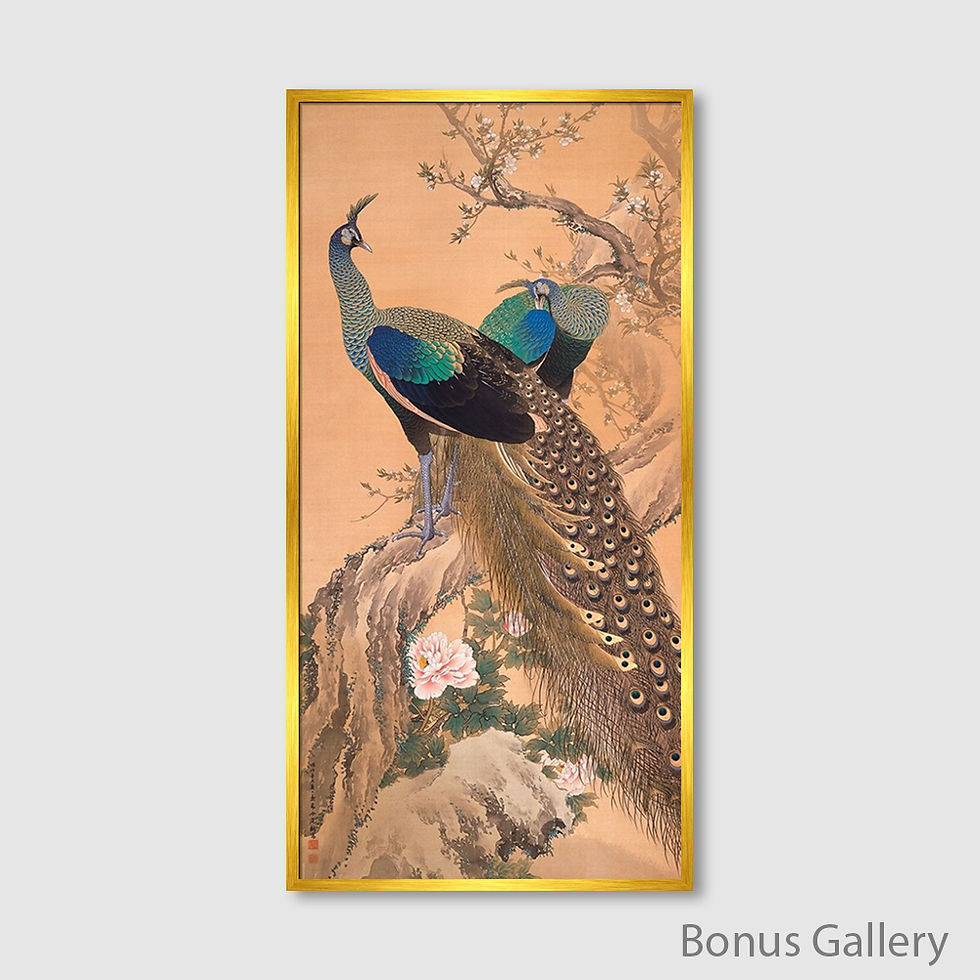 ภาพขนาดย่อ: A Pair of Peacocks in Spring (B)