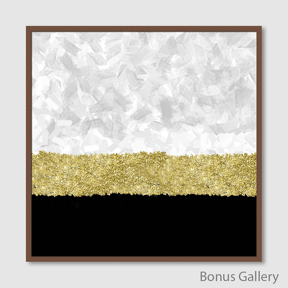 ภาพขนาดย่อ: Black Gold White Abstract (A)