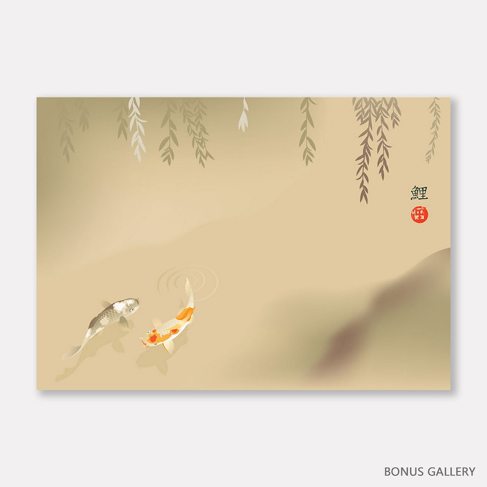 ภาพขนาดย่อ: Chinese painting of koi fishes (D)